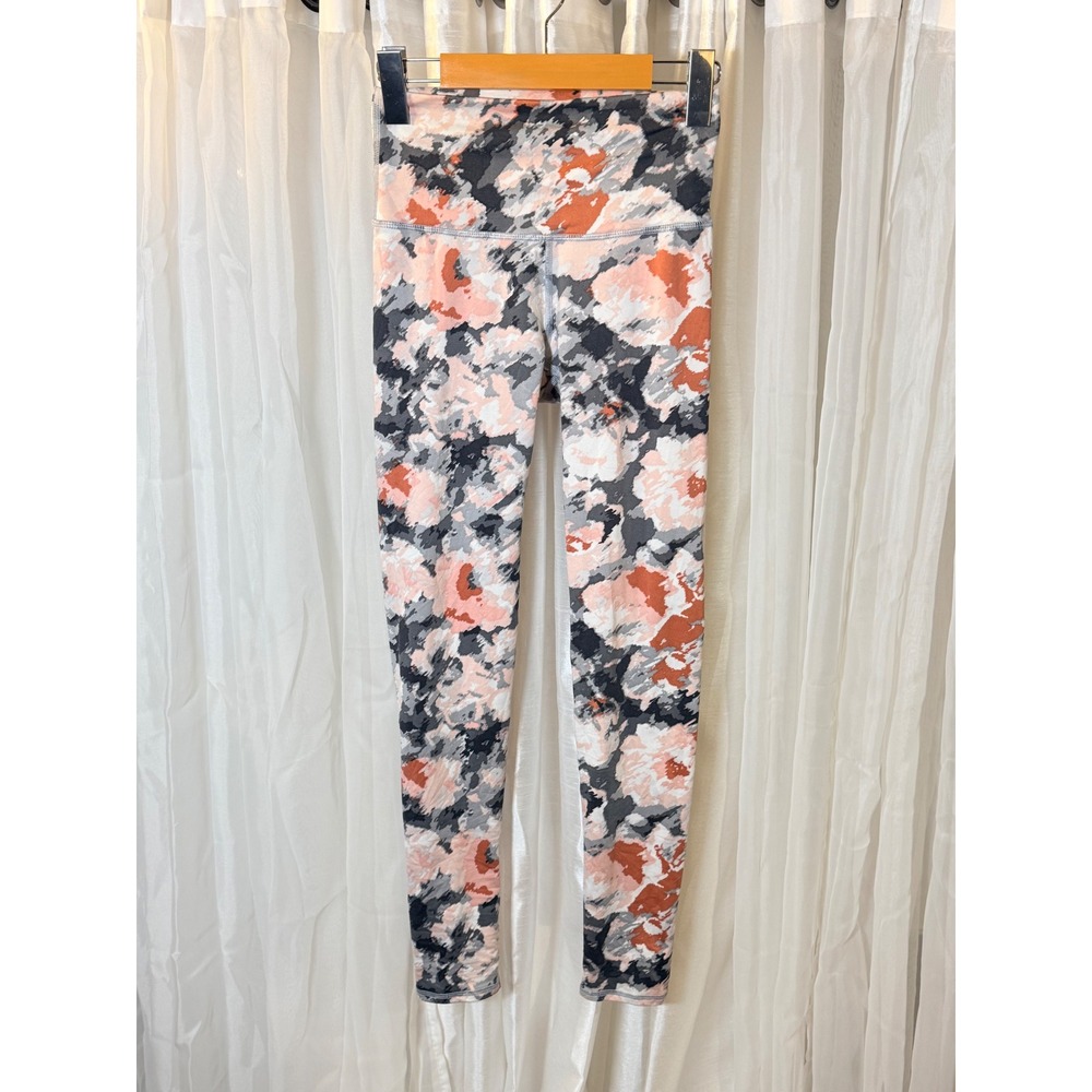 Aerie Leggings Womens Small Peach Grey Floral Camo Chill Play Move High Waisted